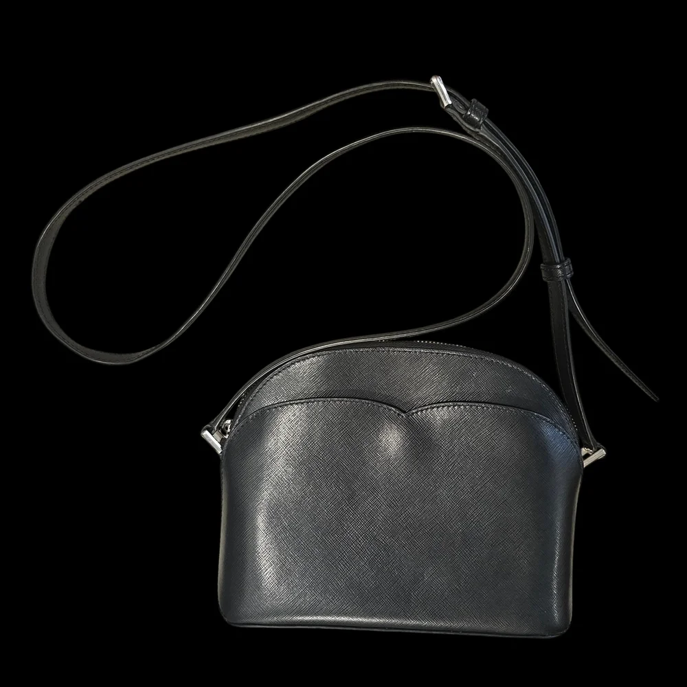Kate Spade Black Leather Payton Dome Crossbody